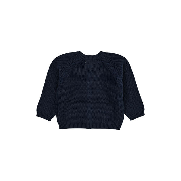 Classic Baby Cotton Cable Cardigan, navy