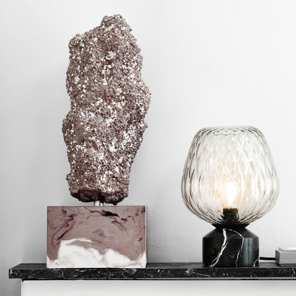 Blown SW6 Table Lamp, silver/black, &Tradition