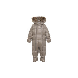 Featherlight Baby Wintersuit with Fur| Caramel, VER de TERRE