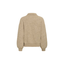 OttolineSZ Polo Pullover, tannin melange, Saint Tropez