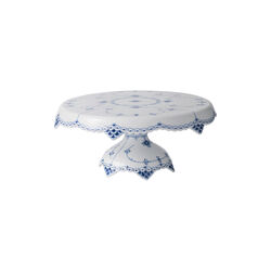 Blue Fluted Half Lace Cake Stand, Royal Copenhagen