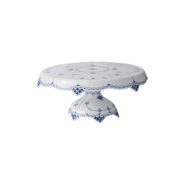Blue Fluted Half Lace Cake Stand, Royal Copenhagen