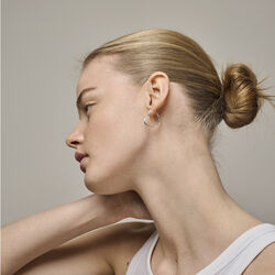 Organic&nbsp;Heart&nbsp;hoops, silver, ENAMEL Copenhagen