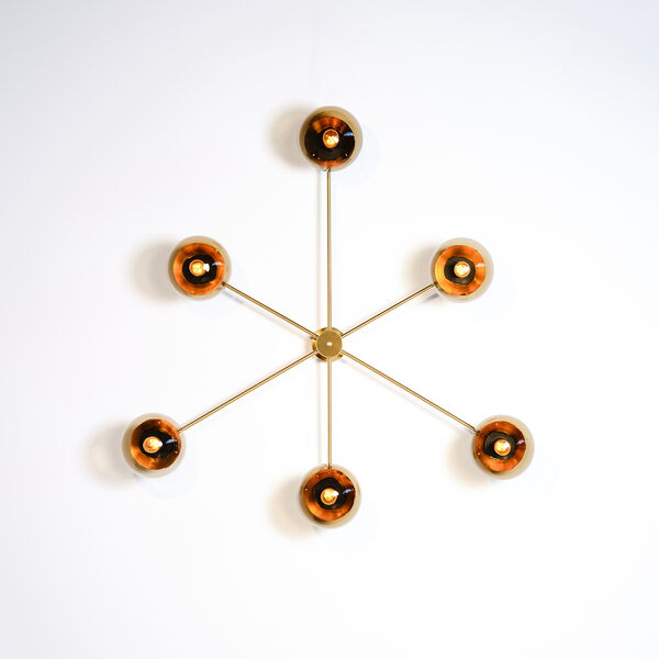 Lord Asymmetric Ceiling, brass/brown Lord Asymmetric Ceiling, brass/brown, Rubn