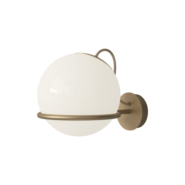 Model 238/1 Wall Lamp, opaline/champagne, Astep