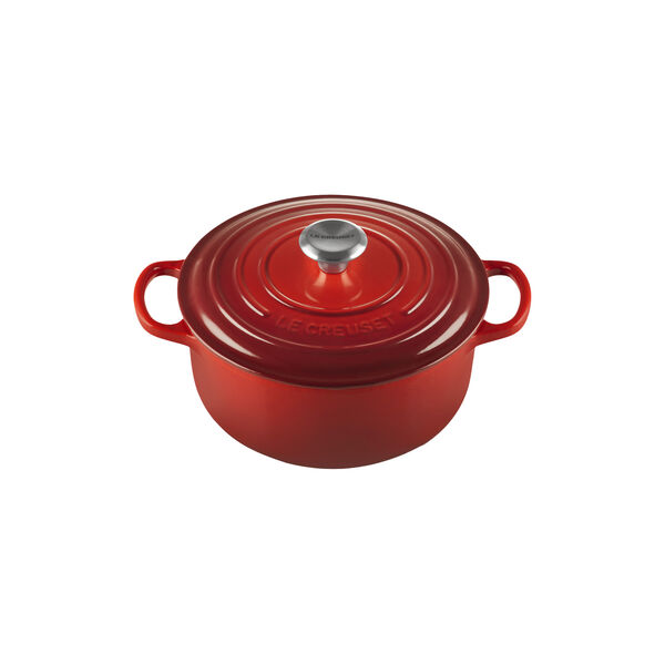 Signature round cast iron pot &Oslash; 20 cm, cerise, Le Creuset