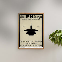 PH Lamp - Black, Poster & Frame