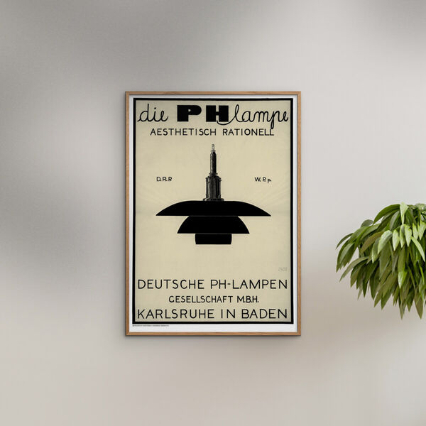 PH Lamp - Black, Poster & Frame