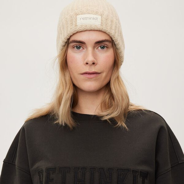 Knitted Beanie Chamonix, fossil melange, Rethinkit