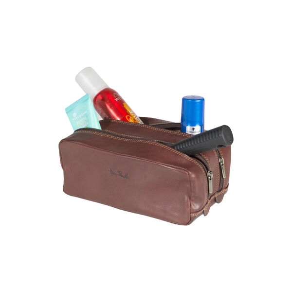 Toilet Bag, dark brown, Tony Perotti