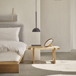 BM0488S Table Bench, oiled oak/rattan, Carl Hansen & Søn