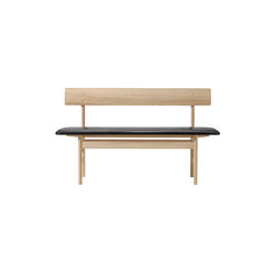 The Mogensen Bench, soap treated oak/black, Fredericia Furniture
