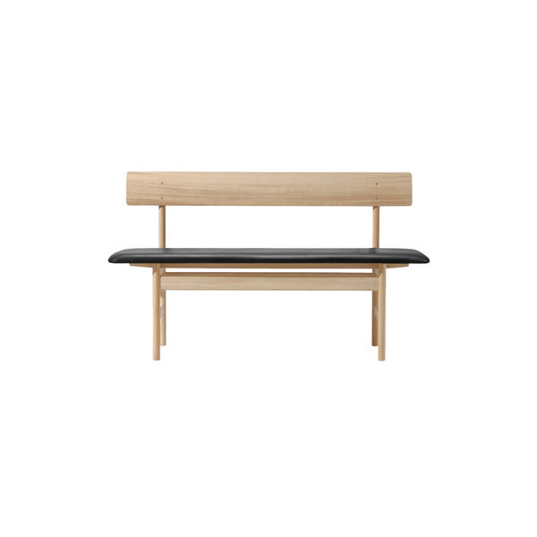 The Mogensen Bench, soap treated oak/black, Fredericia Furniture