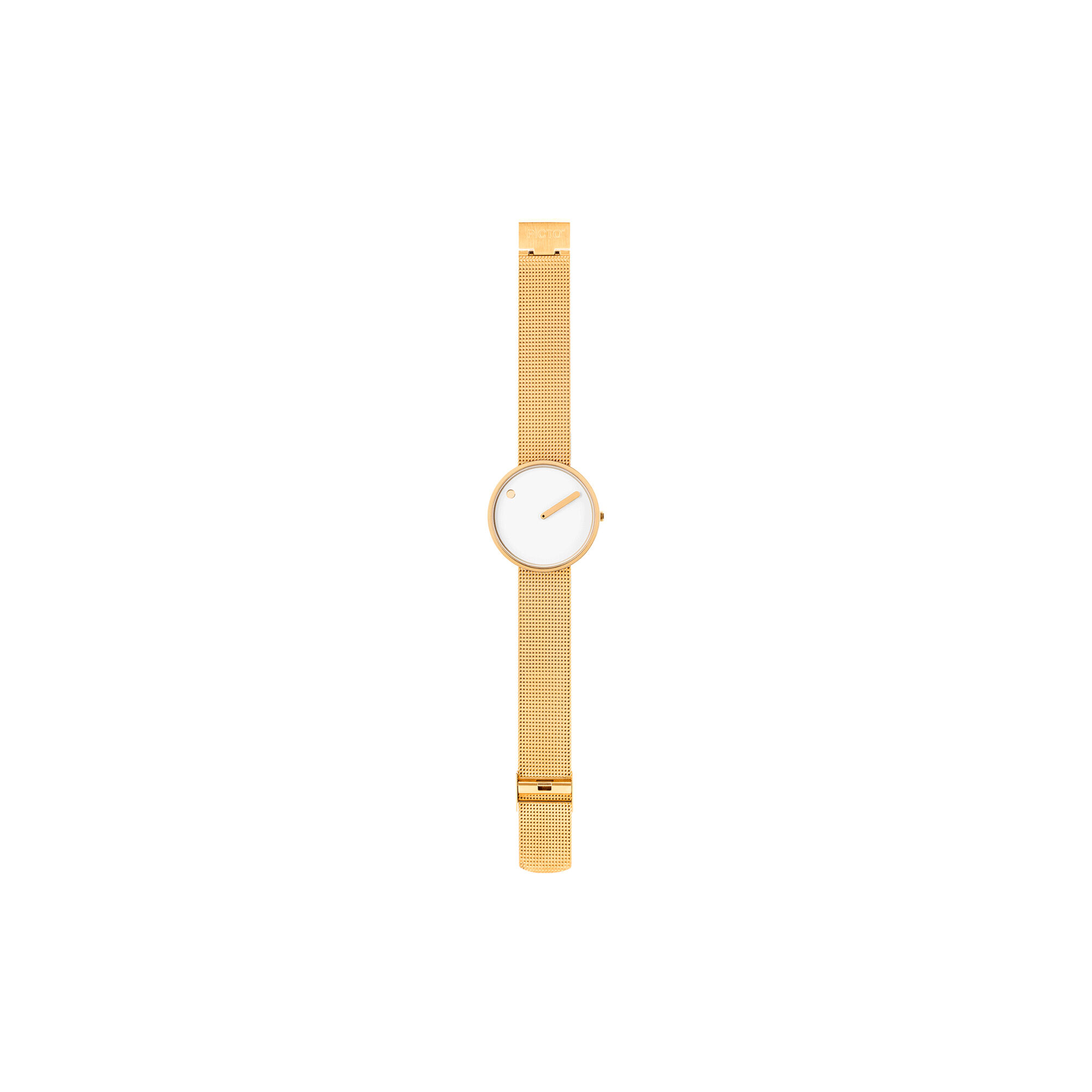 PICTO Wrist Watch, white/gold/matt gold