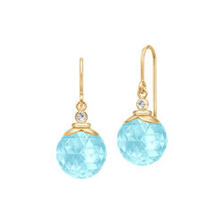 Berry Earring, gold/ice blue, Julie Sandlau