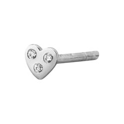 I Love Your Heart Earring Single, silver, Stine A Jewelry