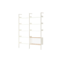 Rombe IF1 & IF6 Shelving System Configuration C, alabaster, &Tradition
