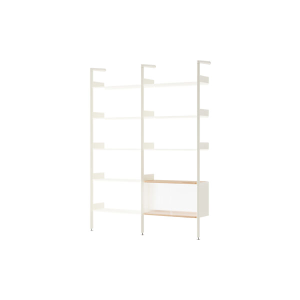 Rombe IF1 & IF6 Shelving System Configuration C, alabaster Rombe IF1 & IF6 Shelving System Configuration C, alabaster, &Tradition