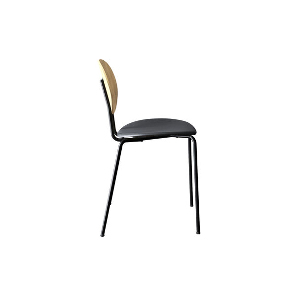 PIET HEIN Chair, white pigmented oak//Solid Black 509, Sibast Furniture