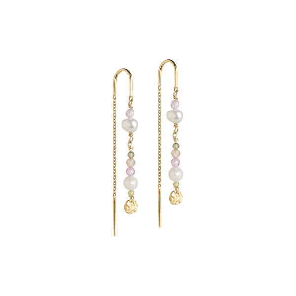 Sofia Earrings, gold/light pink, ENAMEL Copenhagen