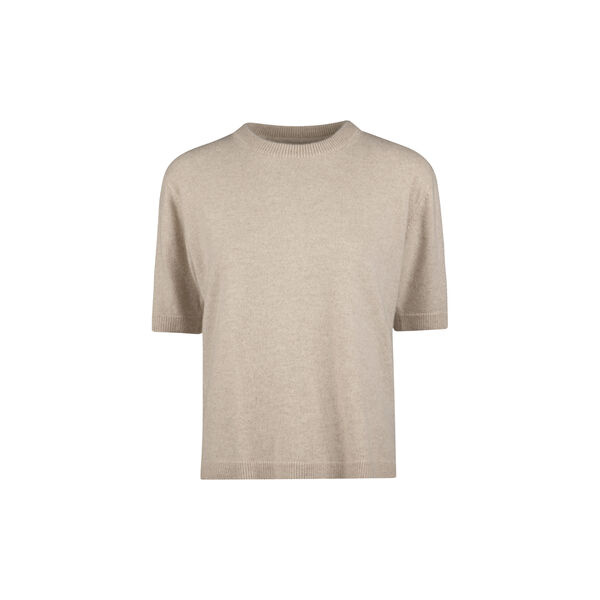 Janet Short sleeve Knit, beige, Stenströms