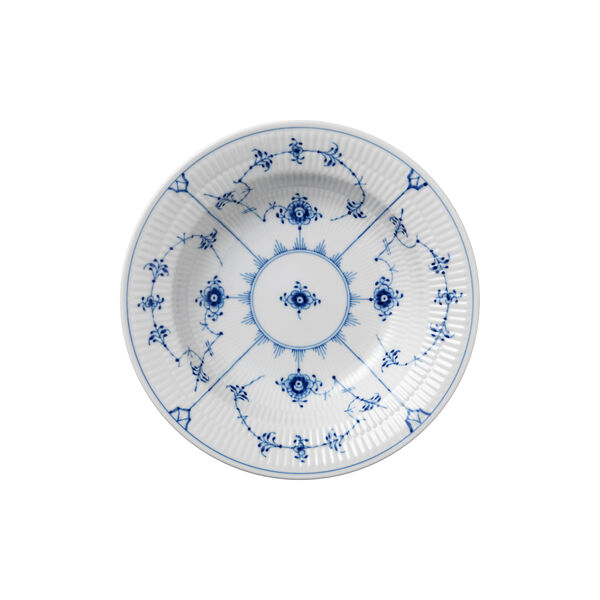Blue Fluted Plain Deep Plate &Oslash; 21 cm, Royal Copenhagen
