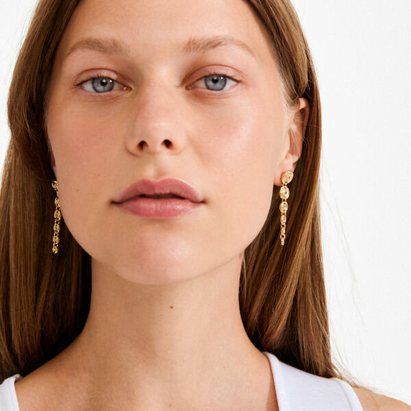 AIR earrings, gold plated, Pilgrim