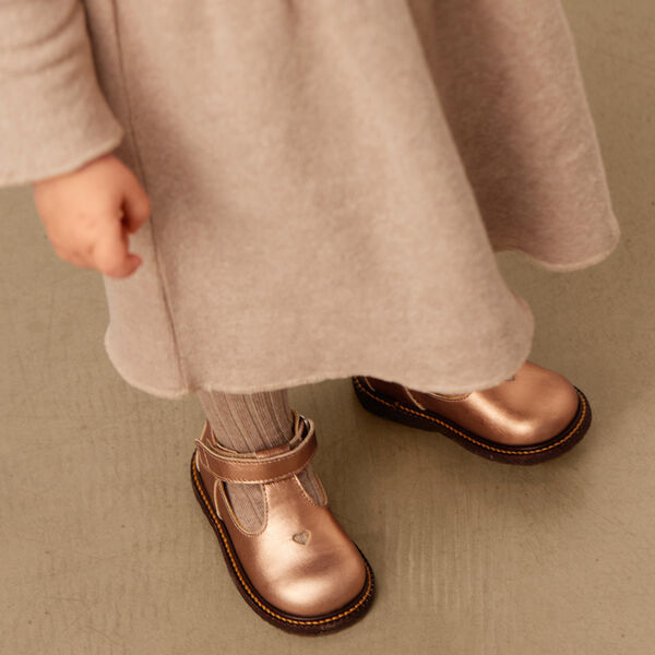 Classic Mary Jane With Heart Motif, bronze metallic Classic Mary Jane With Heart Motif, bronze metallic, ANGULUS