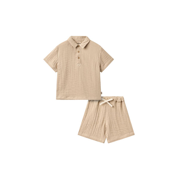 Set Shirt S/S & Shorts Svend, warm sand, Wheat