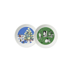 Moomin Collector's Edition Plate 2021: Christmas & Drawing 2 pcs, Moomin Arabia
