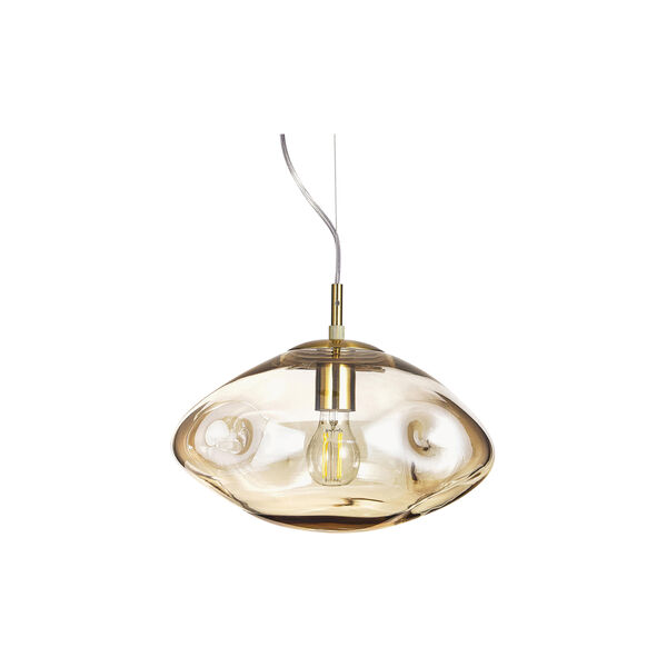 Amora Glass Pendant, beige/gold, Westwing Collection