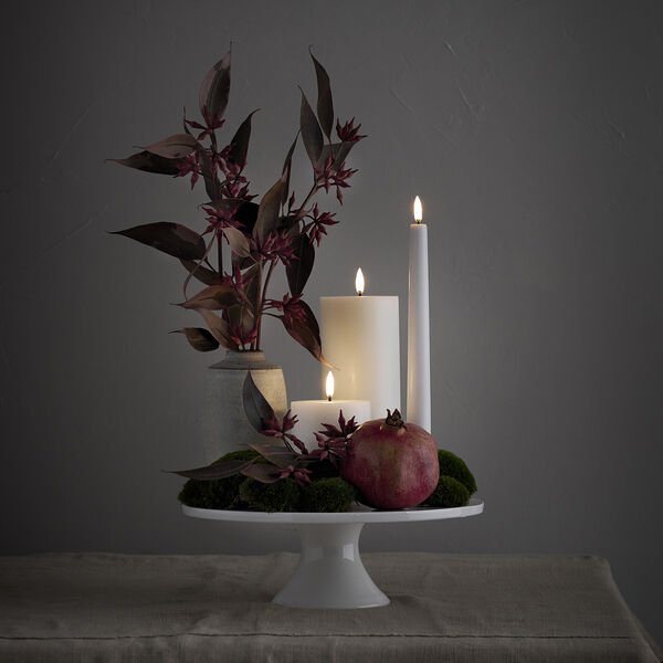 LED Pillar Candle 10 cm, nordic white, Uyuni Lighting