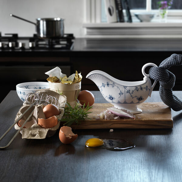 Blue Fluted Plain Sauce Jug 37 cl, Royal Copenhagen