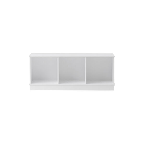 Wood Shelving Unit 3x1 Horizontal with Base, Oliver Furniture