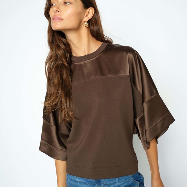 MMLela O-SS Satin Sweatshirt, delicioso, MOS MOSH
