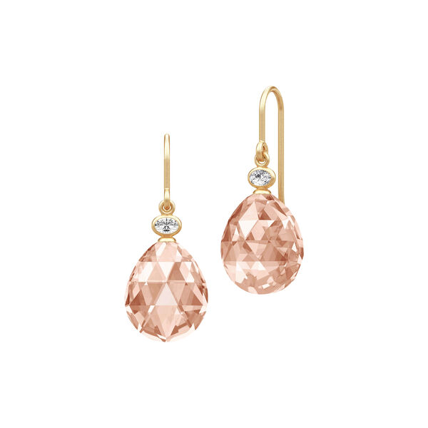 Ofelia Earrings, peach morganite, Julie Sandlau