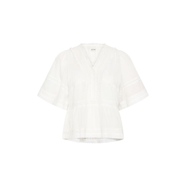 IHVOILANA SS Blouse, cloud dancer, ICHI