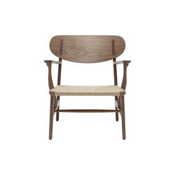 CH22 Lounge Chair, oiled walnut/natural, Carl Hansen & Søn