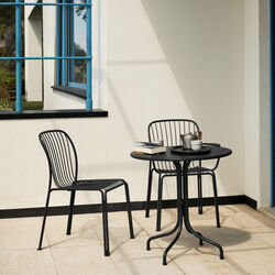 Thorvald SC96 Outdoor Caf&eacute; Table Round, warm black, &Tradition
