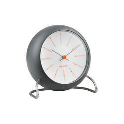 Bankers Table Clock, dark grey, Arne Jacobsen Clocks