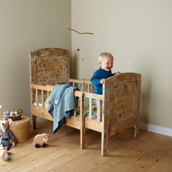 UNA Half Size Throw, blue, R&oslash;ros Tweed