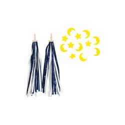 Bicycle Streamers and Beads, dark blue glitter, Konges Sløjd