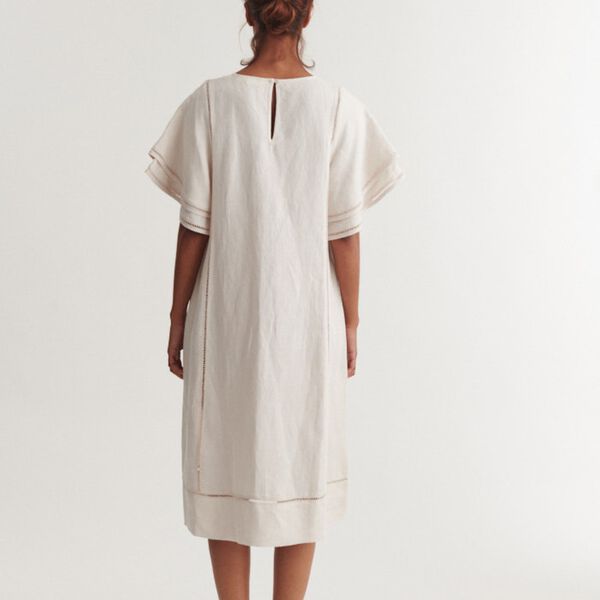 Arina Dress, moonbeam, Basic Apparel