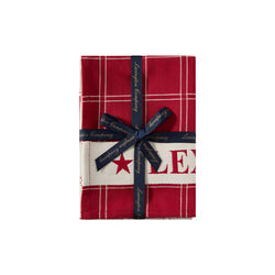 Cotton Jacquard Kitchen Towel | Red/White | Kitchen Towel, Lexington