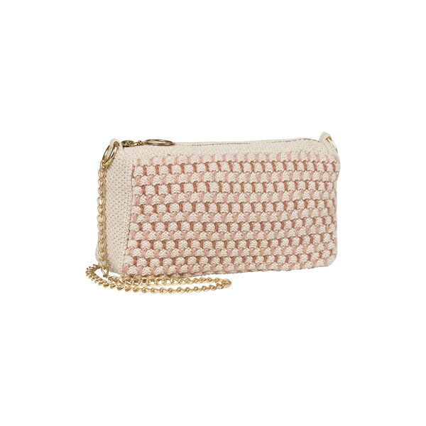 Knitted Clutch Chain Multi, beige-rose-brown Knitted Clutch Chain Multi, beige-rose-brown, By LOHN
