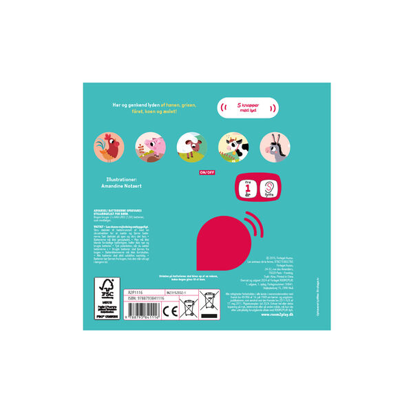 Pointing Book with Sound - The Animals on the Farm (danish), Forlaget Room2Play