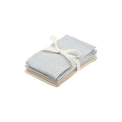 Wash Cloth 4-pack, classic stripes blue/praline, Cam Cam Copenhagen