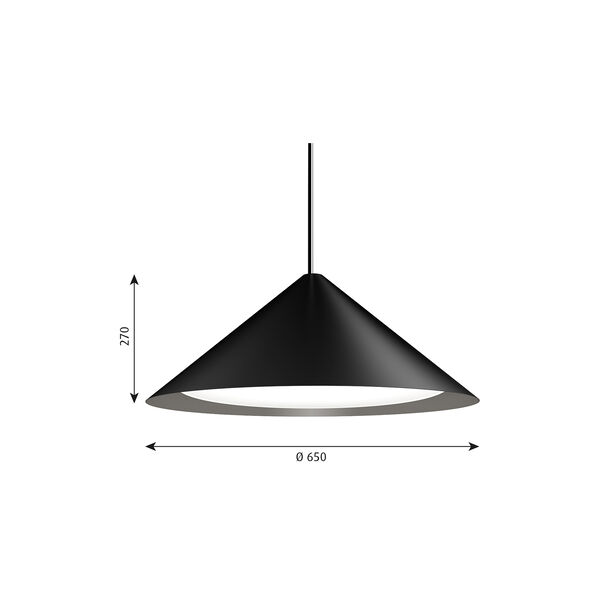 The Cone Pendant, black, Louis Poulsen