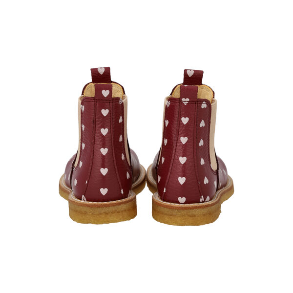Classic Chelsea Boot, berry hearts/rose elastic, ANGULUS