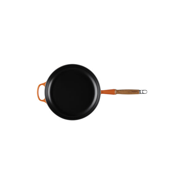 Signature cast iron frying pan with wooden handle &Oslash; 28 cm, volcanic, Le Creuset